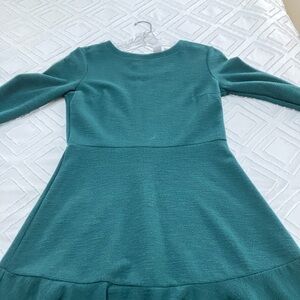 Green zip up Green Long sleeve Dress - GAP (Size 2)